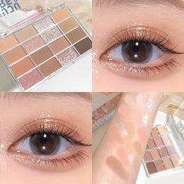 KissICON 9108-02 💋 16 Color Eyeshadow Matte Pearl Earth Tones