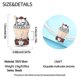 KissICON 925 Pure Summer Fruit Handbag Pendant Hanging Bead Suitable for Original Pandora Bracelet Women DIY Exquisite Gift
