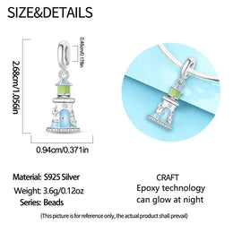 KissICON 925 Pure Summer Fruit Handbag Pendant Hanging Bead Suitable for Original Pandora Bracelet Women DIY Exquisite Gift