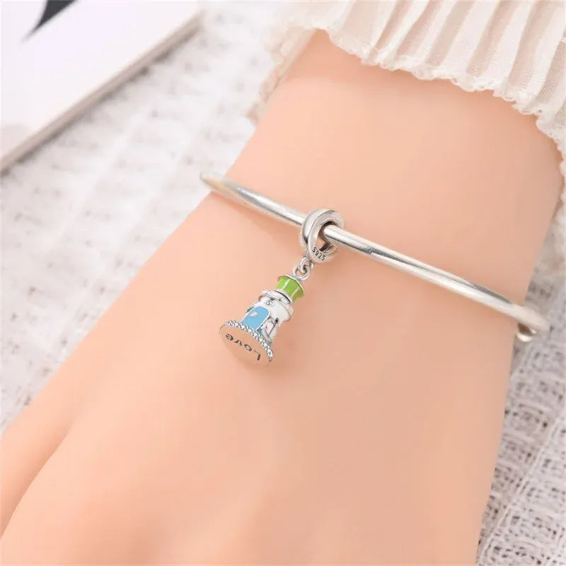 KissICON 925 Pure Summer Fruit Handbag Pendant Hanging Bead Suitable for Original Pandora Bracelet Women DIY Exquisite Gift