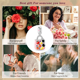 KissICON 925 Pure Summer Fruit Handbag Pendant Hanging Bead Suitable for Original Pandora Bracelet Women DIY Exquisite Gift