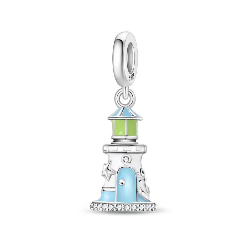 KissICON 925 Pure Summer Fruit Handbag Pendant Hanging Bead Suitable for Original Pandora Bracelet Women DIY Exquisite Gift