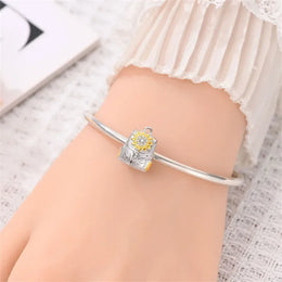 KissICON 925 Pure Summer Fruit Handbag Pendant Hanging Bead Suitable for Original Pandora Bracelet Women DIY Exquisite Gift