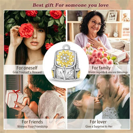 KissICON 925 Pure Summer Fruit Handbag Pendant Hanging Bead Suitable for Original Pandora Bracelet Women DIY Exquisite Gift