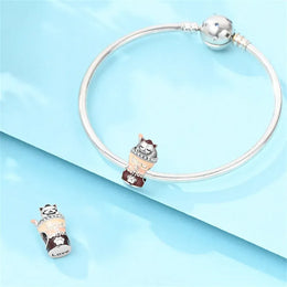 KissICON 925 Pure Summer Fruit Handbag Pendant Hanging Bead Suitable for Original Pandora Bracelet Women DIY Exquisite Gift