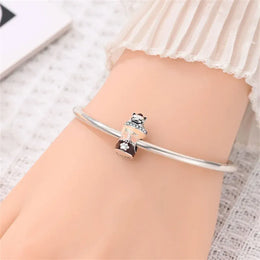 KissICON 925 Pure Summer Fruit Handbag Pendant Hanging Bead Suitable for Original Pandora Bracelet Women DIY Exquisite Gift