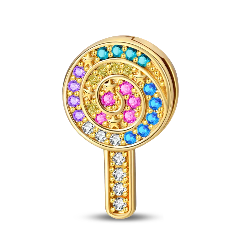 KissICON 925 Silver Gemstone Universe Starry Sky Flower Gold Bead Pendant Suitable For Pan 925 Original Bracelet Diy Jewelry