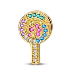 KissICON 925 Silver Gemstone Universe Starry Sky Flower Gold Bead Pendant Suitable For Pan 925 Original Bracelet Diy Jewelry