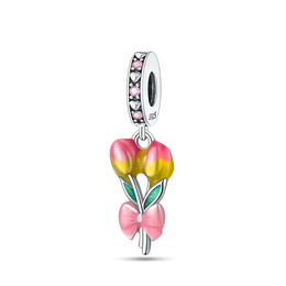 KissICON 925 Silver Gemstone Universe Starry Sky Flower Gold Bead Pendant Suitable For Pan 925 Original Bracelet Diy Jewelry