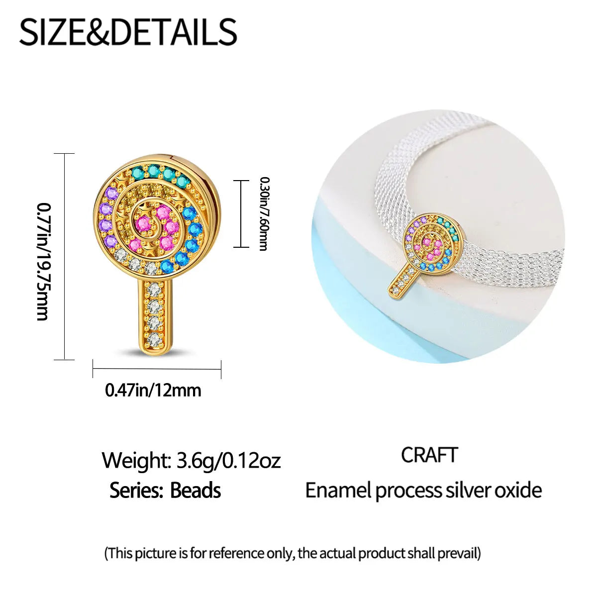 KissICON 925 Silver Gemstone Universe Starry Sky Flower Gold Bead Pendant Suitable For Pan 925 Original Bracelet Diy Jewelry