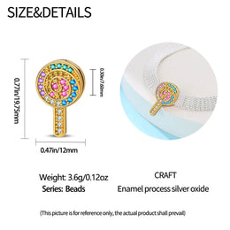 KissICON 925 Silver Gemstone Universe Starry Sky Flower Gold Bead Pendant Suitable For Pan 925 Original Bracelet Diy Jewelry