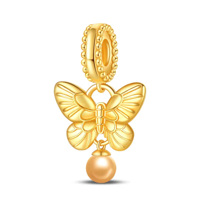KissICON 925 Silver Gemstone Universe Starry Sky Flower Gold Bead Pendant Suitable For Pan 925 Original Bracelet Diy Jewelry