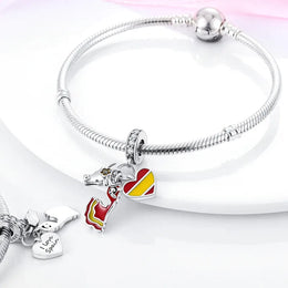 KissICON 925 Silver Gemstone Universe Starry Sky Flower Gold Bead Pendant Suitable For Pan 925 Original Bracelet Diy Jewelry