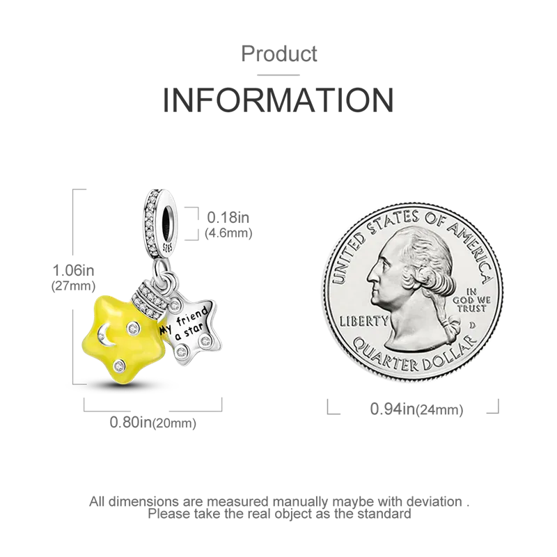 KissICON 925 Silver Gemstone Universe Starry Sky Flower Gold Bead Pendant Suitable For Pan 925 Original Bracelet Diy Jewelry