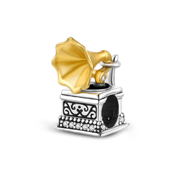 KissICON 925 Silver Gemstone Universe Starry Sky Flower Gold Bead Pendant Suitable For Pan 925 Original Bracelet Diy Jewelry