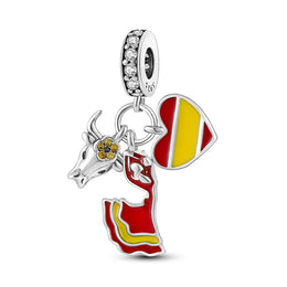 KissICON 925 Silver Gemstone Universe Starry Sky Flower Gold Bead Pendant Suitable For Pan 925 Original Bracelet Diy Jewelry