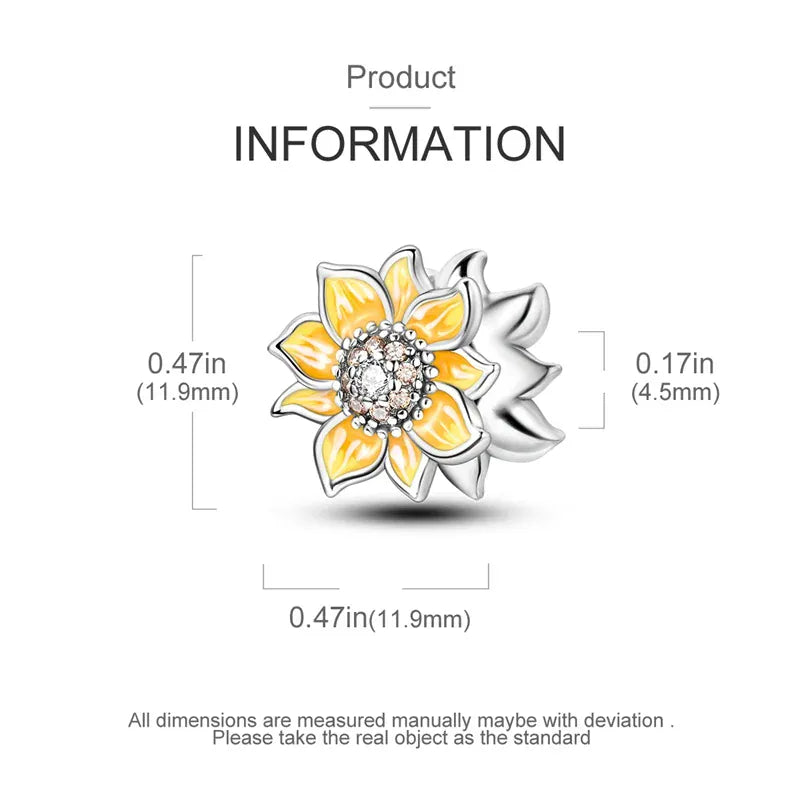 KissICON 925 Silver Gemstone Universe Starry Sky Flower Gold Bead Pendant Suitable For Pan 925 Original Bracelet Diy Jewelry