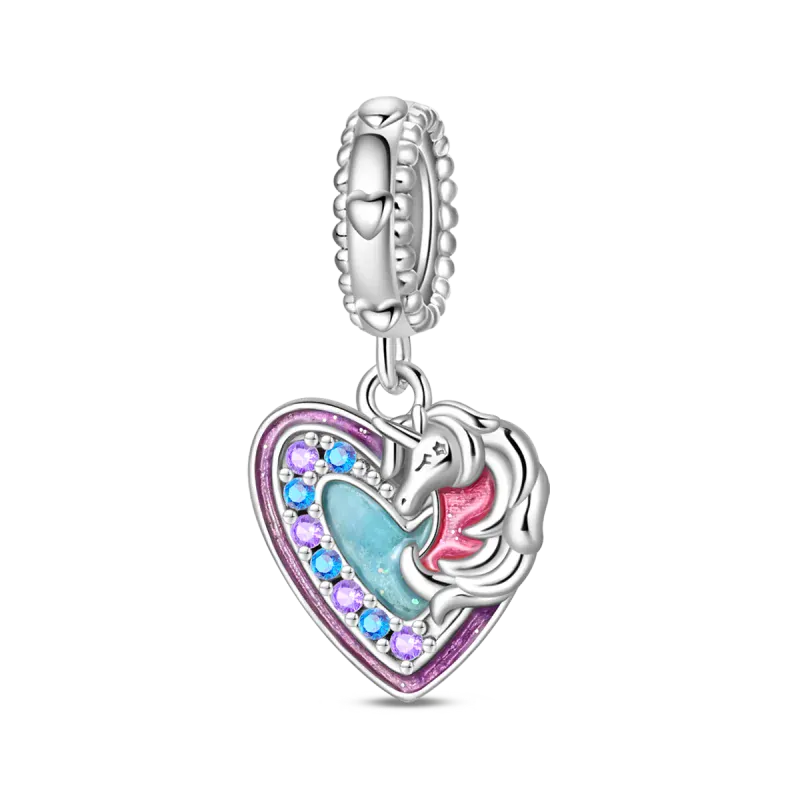 KissICON 925 Silver Plated Magic Mirror Princess Angel Pink Charm Beads Suitable Fit Pan 925 Original Bracelet Exquisite Diy Jewelry