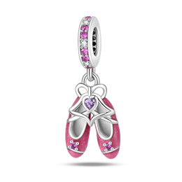 KissICON 925 Silver Plated Magic Mirror Princess Angel Pink Charm Beads Suitable Fit Pan 925 Original Bracelet Exquisite Diy Jewelry