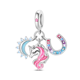 KissICON 925 Silver Plated Magic Mirror Princess Angel Pink Charm Beads Suitable Fit Pan 925 Original Bracelet Exquisite Diy Jewelry