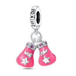 KissICON 925 Silver Plated Magic Mirror Princess Angel Pink Charm Beads Suitable Fit Pan 925 Original Bracelet Exquisite Diy Jewelry