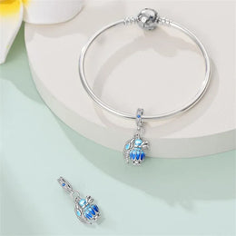 KissICON 925 Silver Plated Magic Mirror Princess Angel Pink Charm Beads Suitable Fit Pan 925 Original Bracelet Exquisite Diy Jewelry