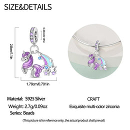 KissICON 925 Silver Plated Magic Mirror Princess Angel Pink Charm Beads Suitable Fit Pan 925 Original Bracelet Exquisite Diy Jewelry