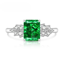 KissICON 925 Sterling Silver Gemstone Ring for Women - Ultra-Shiny High-Carat Diamond Finger Ring Jewelry Piece