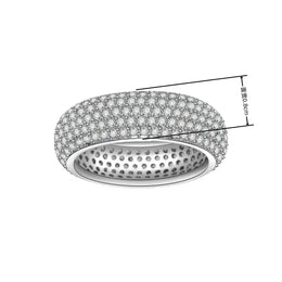 KissICON 925 Sterling Silver Plated 18K Gold Diamond Ring Fashionable Decorative Dazzling Circular Ring