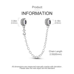 KissICON 925 Sterling Silver Safety Charms  Series Snowflakes Stars Moon Heart Bow Fit Original  Bracelets DIY Jewelry Gift for Women