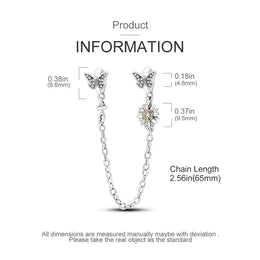 KissICON 925 Sterling Silver Safety Charms  Series Snowflakes Stars Moon Heart Bow Fit Original  Bracelets DIY Jewelry Gift for Women