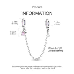 KissICON 925 Sterling Silver Safety Charms  Series Snowflakes Stars Moon Heart Bow Fit Original  Bracelets DIY Jewelry Gift for Women