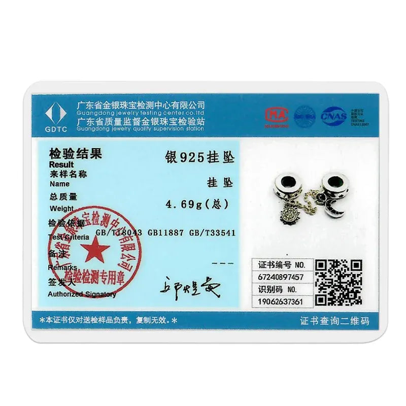 KissICON 925 Sterling Silver Safety Charms  Series Snowflakes Stars Moon Heart Bow Fit Original  Bracelets DIY Jewelry Gift for Women