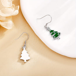 KissICON 925 Sterling Silver Sterling Silver Christmas Tree Earrings – Gifts Her