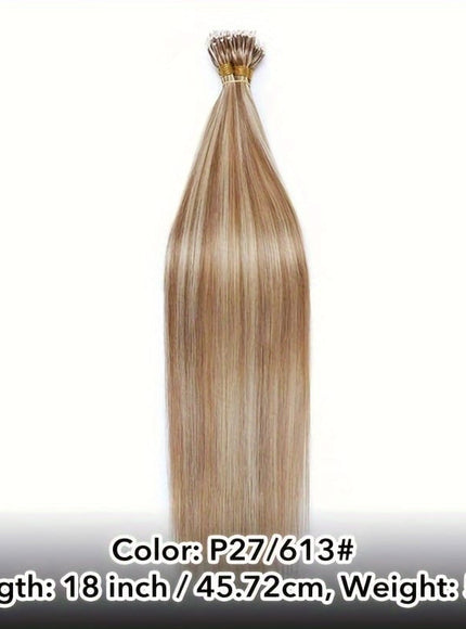 KissIcon Nano Ring Extensions Hair Silky Straight -