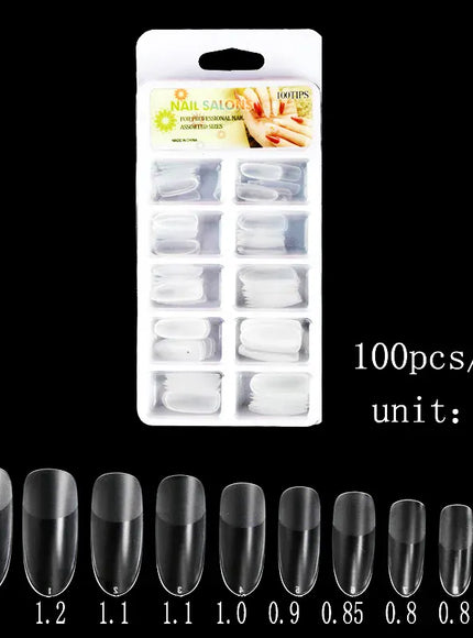 KissICON 934 KissIcon 100Pcs Semi Frosted Clear Nails - Full