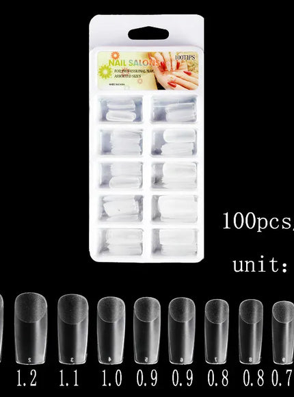KissICON 935 KissIcon 100Pcs Semi Frosted Clear Nails - Full