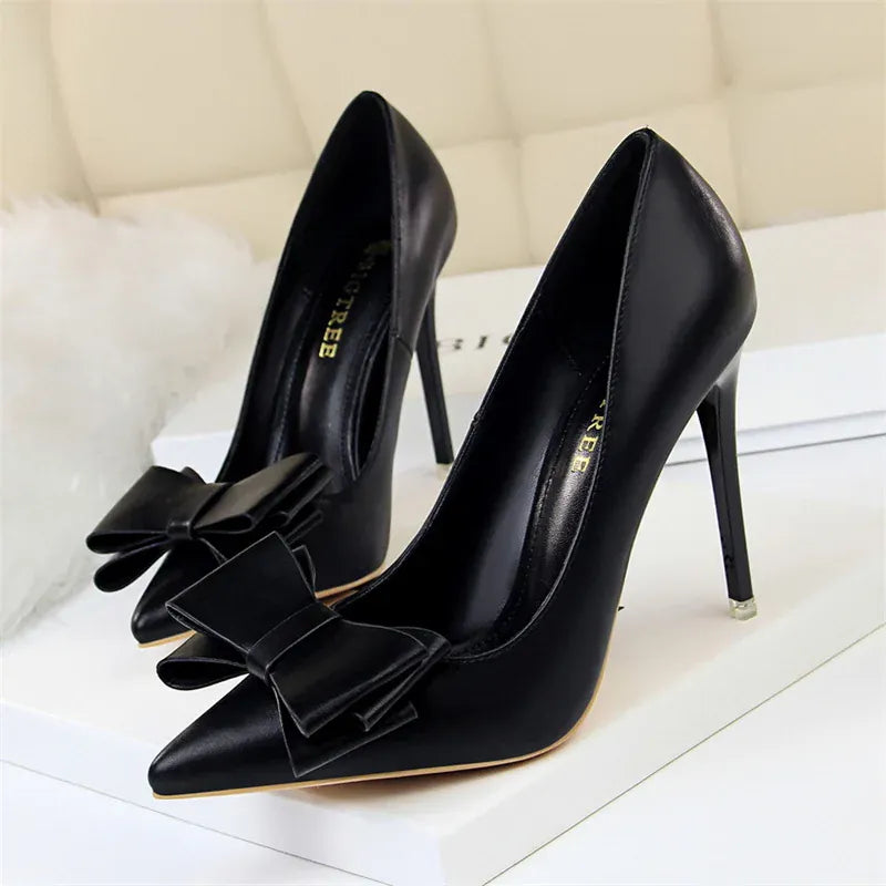 KissICON 9511-18 Black / 43 / CHINA Fashion Sweet Women High Heel Shoes Blue Yellow
