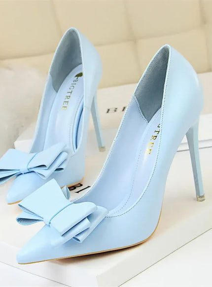 KissICON 9511-18 Blue / 41 / CHINA Fashion Sweet Women High Heel Shoes Blue Yellow