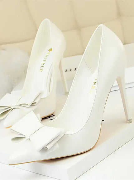 KissICON 9511-18 White / 34 / CHINA Fashion Sweet Women High Heel Shoes Blue Yellow