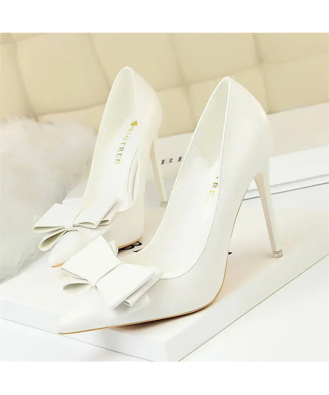 KissICON 9511-18 White / 34 / CHINA Fashion Sweet Women High Heel Shoes Blue Yellow