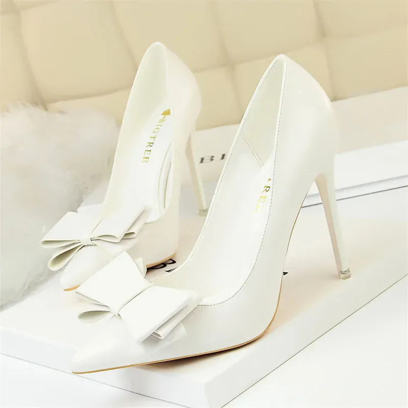 KissICON 9511-18 White / 34 / CHINA Fashion Sweet Women High Heel Shoes Blue Yellow