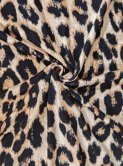 Plus Size Leopard Print Spaghetti Strap Maxi Dress, Casual Beach & Vacation Wear, Trend Summer Fashion for Women