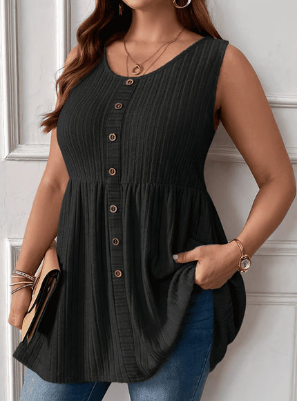 2025 Summer Women's Elegant Ruched Sleeveless Tank Top