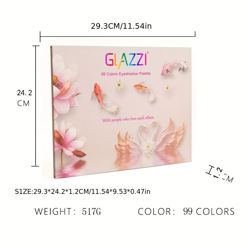 KissICON 99 Colors 99 Colors Eyeshadow Pearlescent Glitter Matte