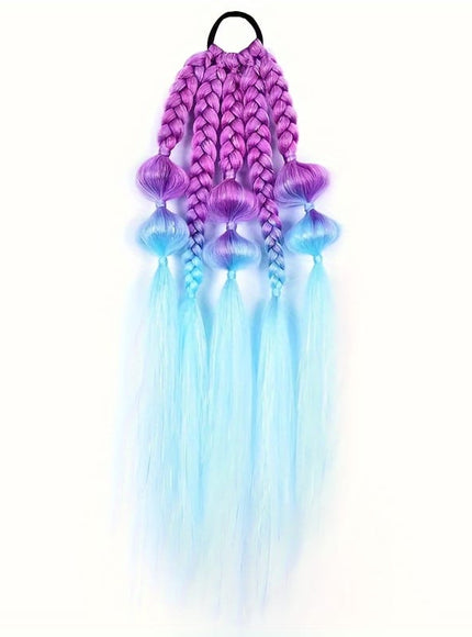 KissICON 99-HOT PLUM-L-PINK / 22inch Colorful Braided Hair Extensions Easy Braid Bra