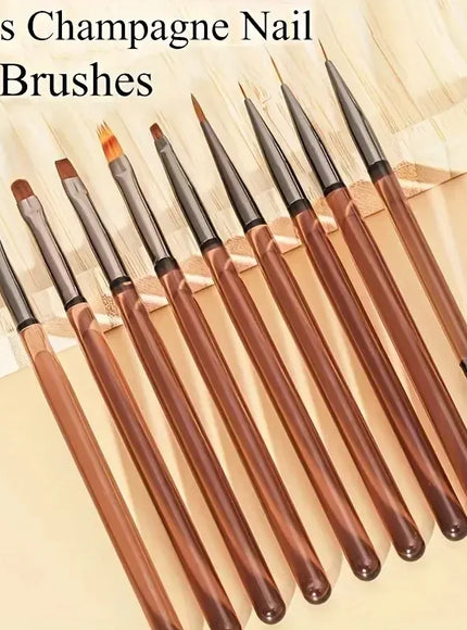 KissICON 9PCs KissIcon 9Pcs UV Gel Nail Brush Liner DIY