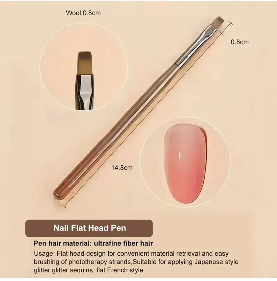 KissICON 9PCs KissIcon 9Pcs UV Gel Nail Brush Liner DIY