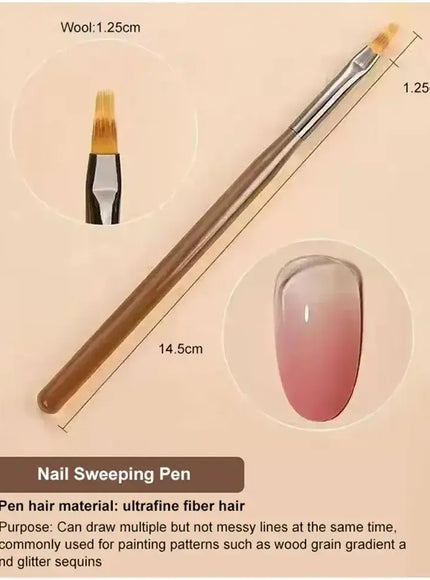 KissICON 9PCs KissIcon 9Pcs UV Gel Nail Brush Liner DIY