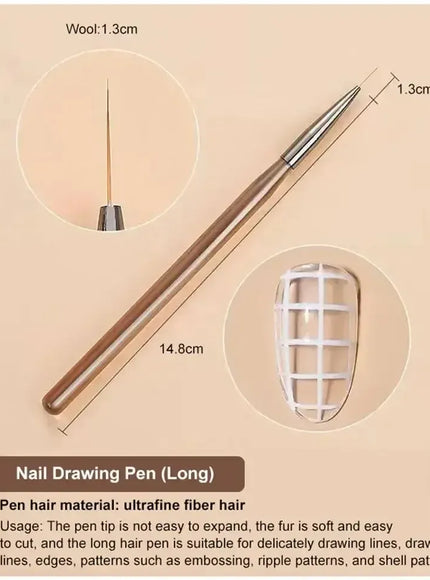 KissICON 9PCs KissIcon 9Pcs UV Gel Nail Brush Liner DIY